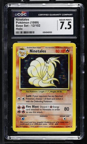 Ninetales Holo 1999 Base Set #12/102 CGC 7.5