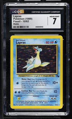 Lapras Holo 1999 Fossil #10/62 CGC 7-1