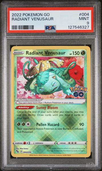 Radiant Venusaur 2022 Pokemon Go #004 PSA 9