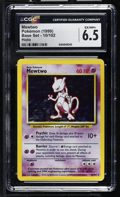 Mewtwo Holo 1999 Base Set #10/102 CGC 6.5-1
