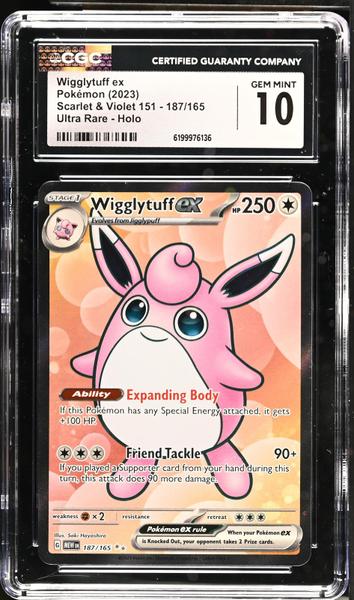 Wigglytuff ex Ultra Rare, Holo 2023 Scarlet & Violet 151 #187/165 CGC 10-1