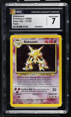 Alakazam Holo 1999 Base Set #1/102 CGC 9-1
