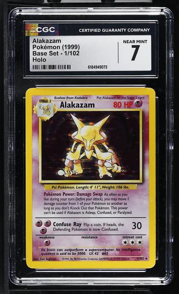 Alakazam Holo 1999 Base Set #1/102 CGC 9-1