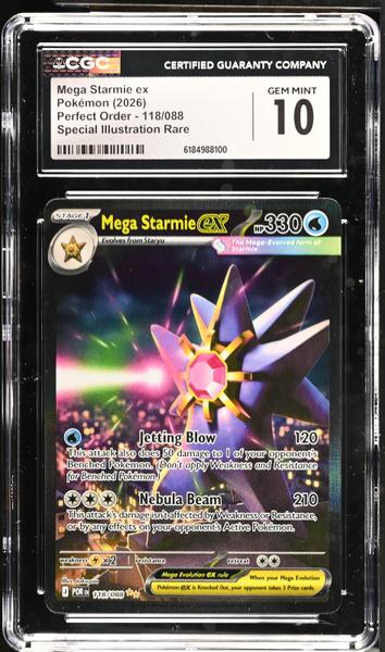 Mega Starmie ex Special Illustration Rare 2026 Perfect Order #118/088 CGC 10-1