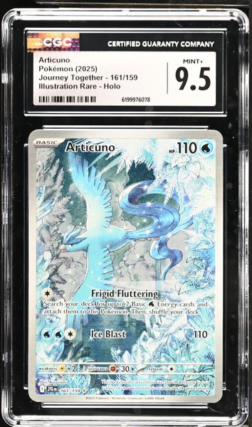 Articuno Illustration Rare, Holo 2025 Journey Together #161/159 CGC 9.5