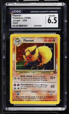 Flareon Holo 1999 Jungle #3/64 CGC 6.5-1