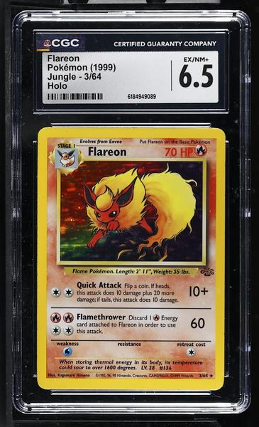 Flareon Holo 1999 Jungle #3/64 CGC 6.5