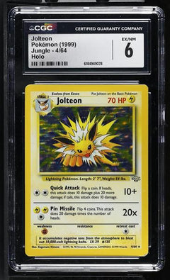 Jolteon Holo 1999 Jungle #4/64 CGC 6-1