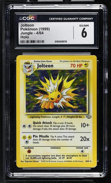 Jolteon Holo 1999 Jungle #4/64 CGC 6