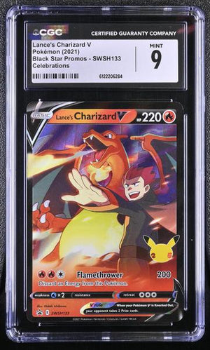 Lance's Charizard V Celebrations 2021 Black Star Promos #SWSH133 CGC 9