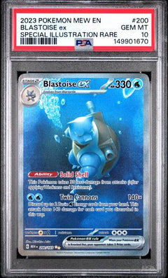 Blastoise Ex 2023 Pokemon Mew En-151 Special Illustration Rare #200 PSA 10-1