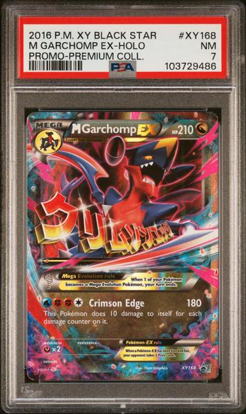 M Garchomp Ex 2016 Pokemon Xy Black Star Promo Premium Coll. #XY168 PSA 7