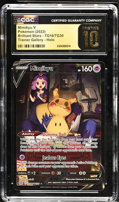 Mimikyu V Trainer Gallery, Holo 2022 Brilliant Stars #TG16/TG30 CGC PRISTINE 10-1