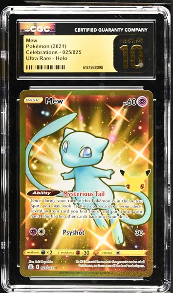Mew Ultra Rare, Holo 2021 Celebrations #025/025 CGC PRISTINE 10-1