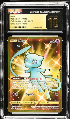 Mew Ultra Rare, Holo 2021 Celebrations #025/025 CGC PRISTINE 10-1