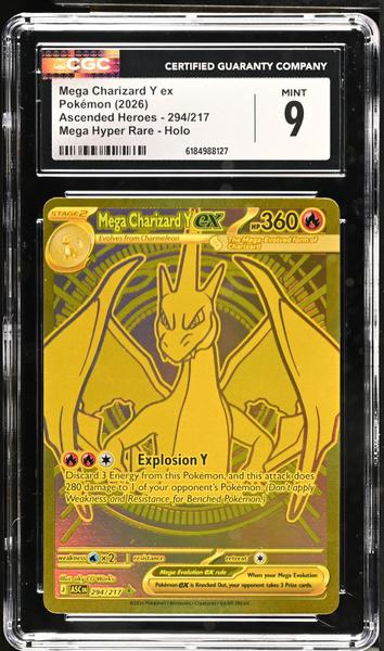 Mega Charizard Y ex Mega Hyper Rare, Holo 2026 Ascended Heroes #294/217 CGC 9
