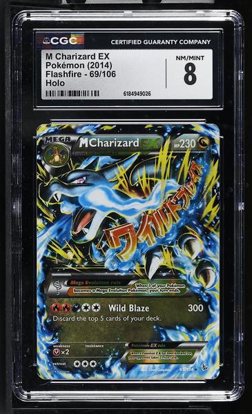 M Charizard EX Holo 2014 Flashfire #69/106 CGC 8-1