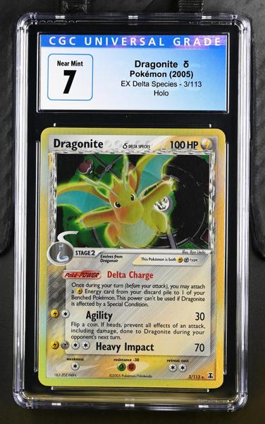 Dragonite Holo 2005 EX Delta Species #3/113 CGC 7