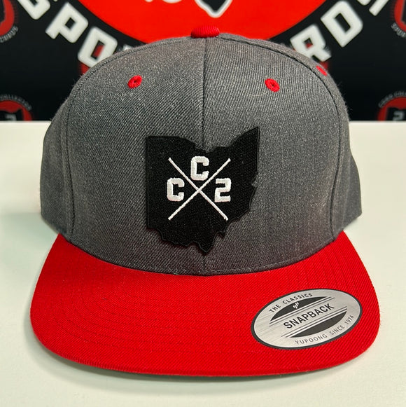 CardCollector2 Red and Grey Yupoong Snapback Hat