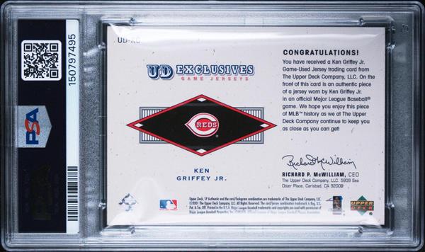 Ken Griffey Jr. 2001 Sp Authentic Upper Deck Exclusives Jersey #UD-KG PSA 10-2