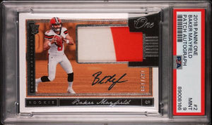 Baker Mayfield 2018 Panini One Patch Autograph 182/199 #2 PSA 9