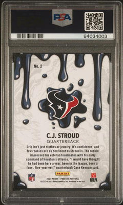 Cj Stroud 2023 Panini Prestige NFL Drip #2 PSA 9-2