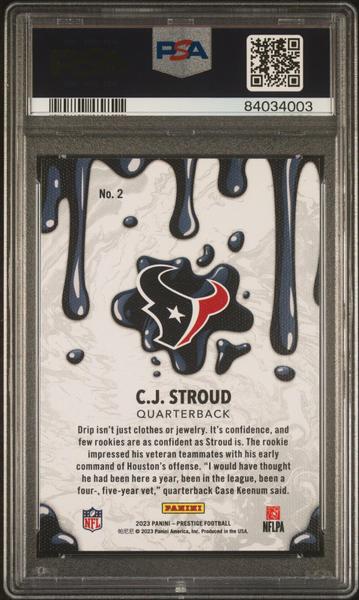 Cj Stroud 2023 Panini Prestige NFL Drip #2 PSA 9-2