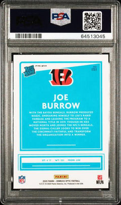 Joe Burrow 2020 Panini Donruss Optic Red Mojo #151 PSA 10-2