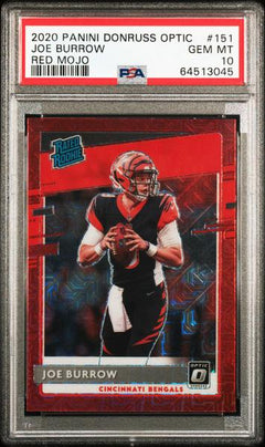 Joe Burrow 2020 Panini Donruss Optic Red Mojo #151 PSA 10-1
