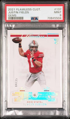 Justin Fields 2021 Panini Flawless Collegiate Gems #137 PSA 9-1