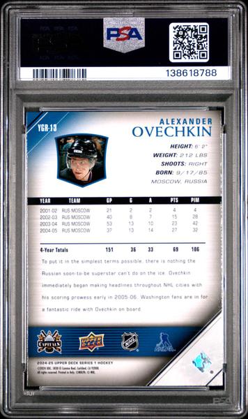 Alexander Ovechkin 2024 Upper Deck Young Guns Renewed #YGR13 PSA 10-2