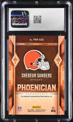 Shedeur Sanders 2025 Phoenix Phoenician Penmanship #PHP-SSS CGC 10-2