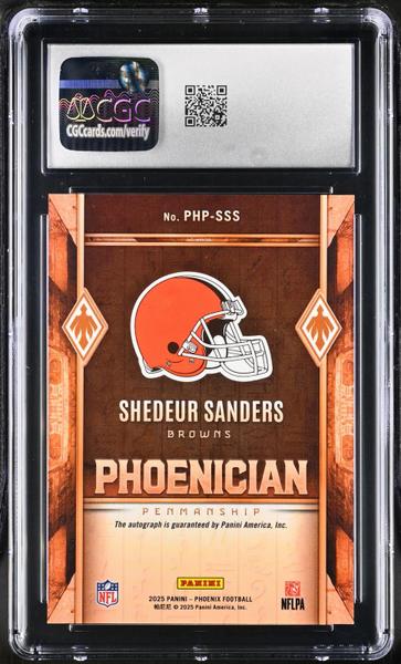 Shedeur Sanders 2025 Phoenix Phoenician Penmanship #PHP-SSS CGC 10-2