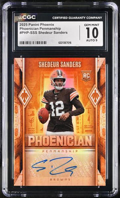 Shedeur Sanders 2025 Phoenix Phoenician Penmanship #PHP-SSS CGC 10-1