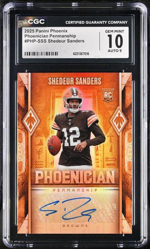Shedeur Sanders 2025 Phoenix Phoenician Penmanship #PHP-SSS CGC 10