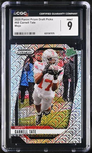 Carnell Tate Mojo 2025 Prizm Draft Picks 14/25 #68 CGC 9