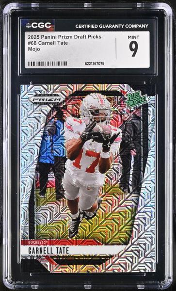 Carnell Tate Mojo 2025 Prizm Draft Picks 14/25 #68 CGC 9-1