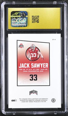 Jack Sawyer 2024 Ohio State Buckeyes Icon Series #IC-4 CGC PRISTINE 10-2