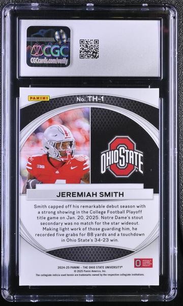 Jeremiah Smith 2024-25 Ohio State Prizm Trophy Hunting #TH-1 CGC 10-2