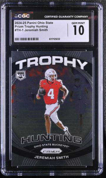 Jeremiah Smith 2024-25 Ohio State Prizm Trophy Hunting #TH-1 CGC 10-1
