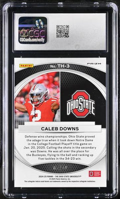 Caleb Downs Gold 2024-25 Ohio State Prizm Trophy Hunting 5/10 #TH-3 CGC 9-2
