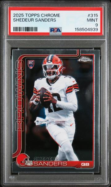Shedeur Sanders 2025 Topps Chrome #315 PSA 9