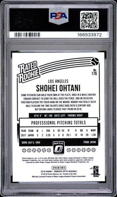 Shohei Ohtani 2018 Panini Donruss Optic #176 PSA 10-2