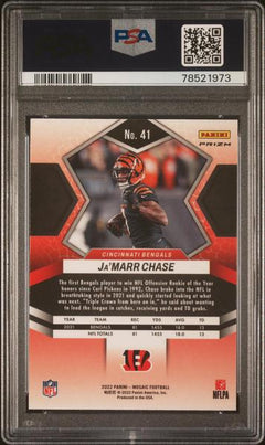 Ja’marr Chase 2022 Panini Mosaic Genesis #41 PSA 10-2