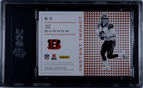 Joe Burrow 2020 Panini Illusions Instant Impact Materials #II1 SGC 8