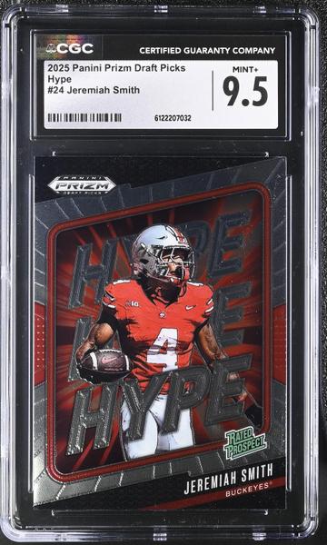 Jeremiah Smith 2025 Prizm Draft Picks Hype #24 CGC 9.5