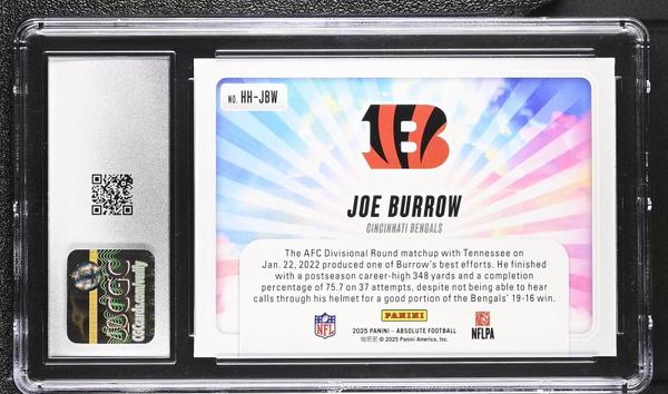 Joe Burrow 2025 Absolute Hog Heaven #HH-JBW CGC 9-2