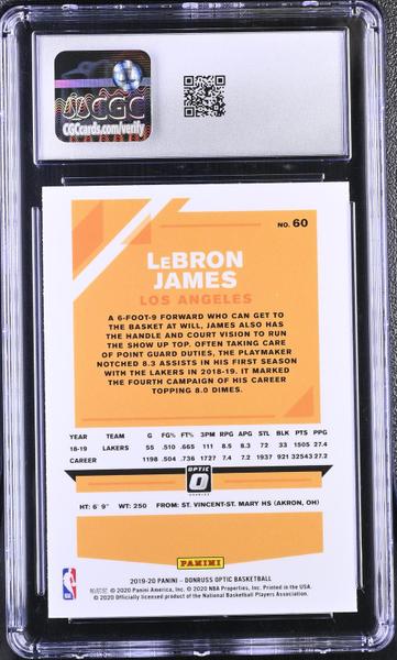LeBron James 2019-20 Optic #60 CGC 10-2
