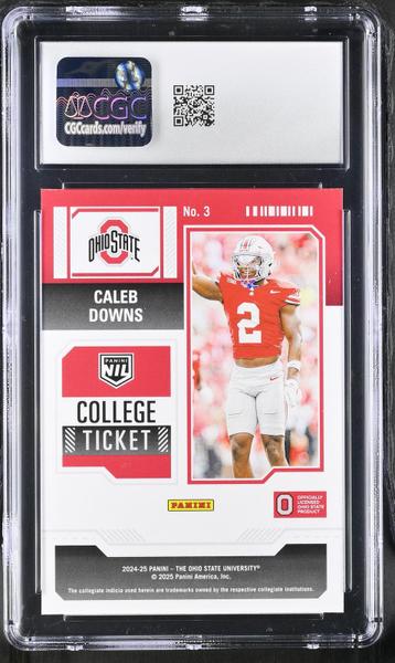 Caleb Downs Red White & Blue 2024-25 Ohio State Contenders #3 CGC 10