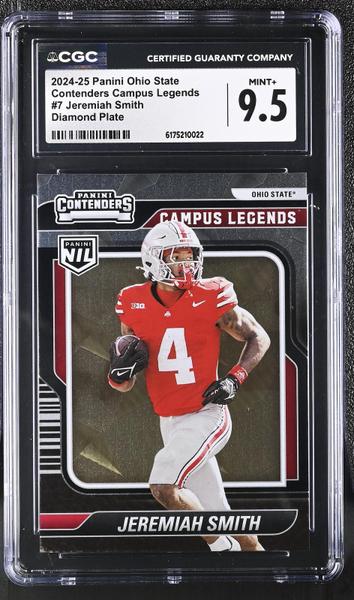 Jeremiah Smith Diamond Plate 2024-25 Ohio State Contenders Campus Legends #7 CGC 9.5